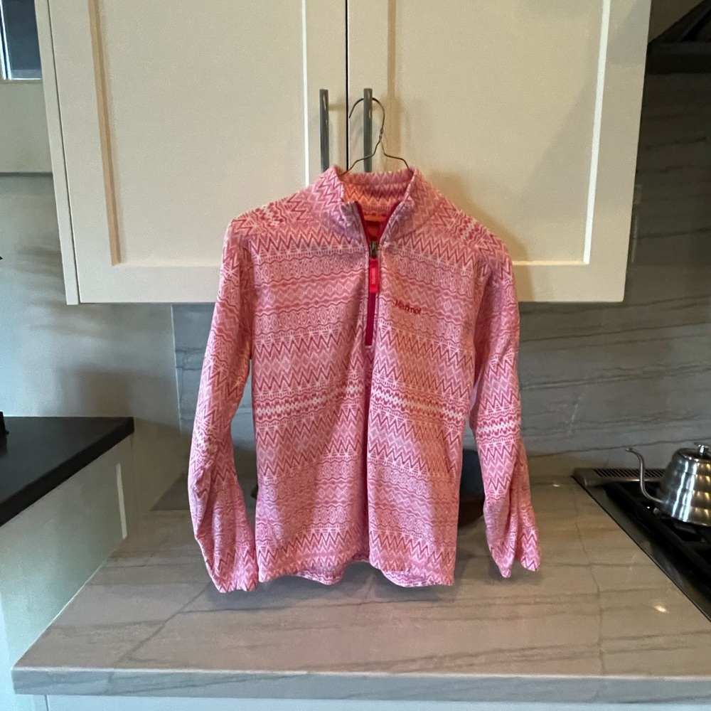 CUTE MARMOT GIRLS XL 1/4 ZIP FLEECE SKI TRIP